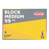 Block Medium 99 Doble Faz 1/4 20 Hojas Artel