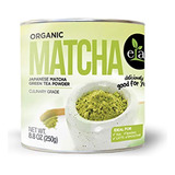 Té Verde Elan Té Matcha Orgánico En Polvo, Sin Ogm, Vegano,