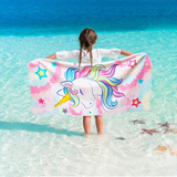 Toalla De Playa Para Niños Wernnsai Con Diseño De Unicornio