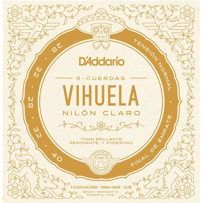 Daddario Mv10n Juego Cuerdas P\u002F Vihuela Nylon Tensión Normal | Meses sin interés