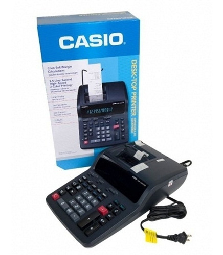 Calculadora Con Rollo 12 Dig Casio Dr 120tm -calculadorascl