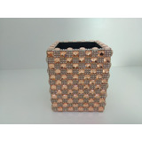 Porta Pincéis Strass E Chatons Rose Gold