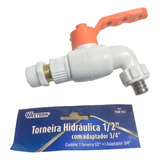 Torneira Tanque/jardim/pia Plástica/metal 1/2  Com Adaptador