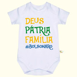 Body Bebê Frases Deus Pátria Família Bolsonaro F1233