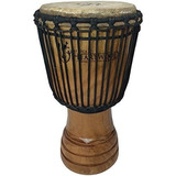 Tambor Djembe Tallado A Mano De África - 9''x 18 '' Tamaño P