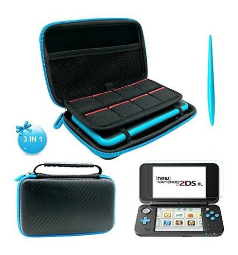 Estuche 3 En 1 Para La Nueva Nintendo 2ds Xl