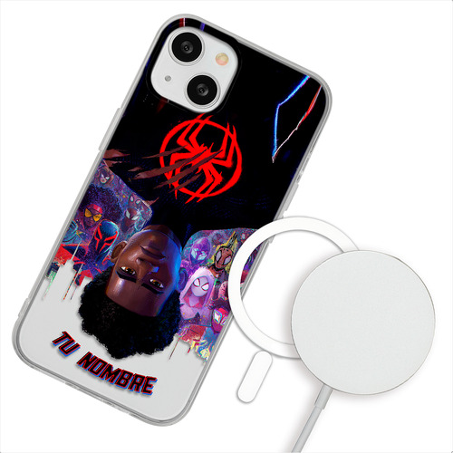 Funda Para iPhone Magsafe Spiderman Miles Personalizado