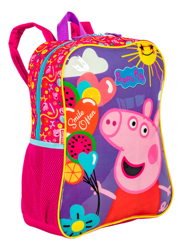 Mochila Escolar Infantil Feminina Peppa Pig Sestini Rosa