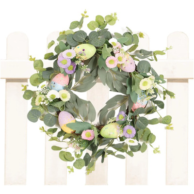 Corona De Huevos De Pascua Para Puerta Decoración Para Porch