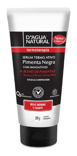  Serum Termo Ativo Pimenta Negra 200g D'agua Natural