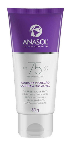 Anasol Protetor Solar Facial Fps 75 Dahuer - 60 G