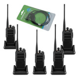 5x Radio Comunicador Uhf Ht Walkie Talkie Profissional Rpd