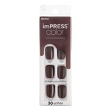 Unhas Autocolantes Kiss Ny Impress Curto Try Gray Kimc017b