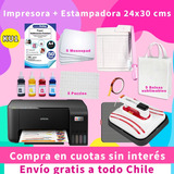 Kit De Impresora Epson L3210 +  Plancha 25x30 + Insumos Ku1