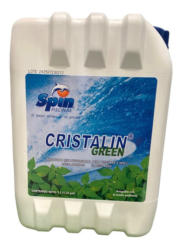 Cristalin Green 5lt. Spin  Biodegradable Quimico Albercas
