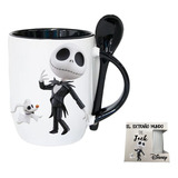 Taza Con Cuchara  Jack Skellington +caja De Regalo 