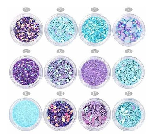 Equipo Para Decorar Uñas Minejin Nail Art Glitter Decoration