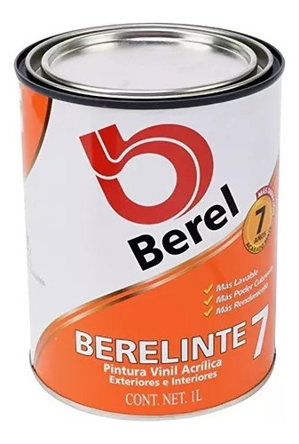 Pintura Vinílica-acrilica 1 Lto Berelinte 7 Años