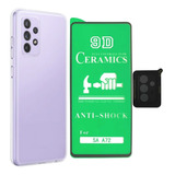 Estuche Funda Forro + Cerámica + V Cámara Para Samsung A72