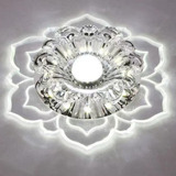 Lámpara De Techo Led De 9 W Con Diseño De Flores De Cristal,