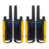 Kit 4 Rádio Comunicador Motorola Amarelo T470br Até 35km Uhf