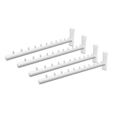 Kit 04 Araras Rt De Parede Branco 40cm Para 44 Cabides Reto