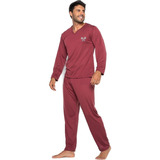 Pijama Longo Adulto Masculino Blusa Manga Comprida Calça 009