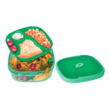 Contenedor Lunch Box Para Alimentos 1,2 Lt Polimes Ls04e Color Verde