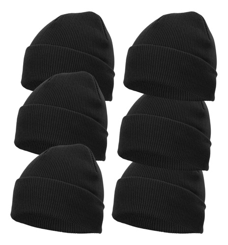 Kit 6 Touca Lisa Gorro Lã Atacado Revenda Adulto Inverno