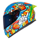 Casco Para Moto Talla L Weird Azul 526sp Shaft