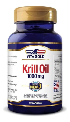 Óleo De Krill 1000 Mg 60 Cápsulas Krill Importado 