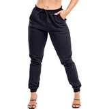 Calça Moletom Feminina Jogger Moletinho