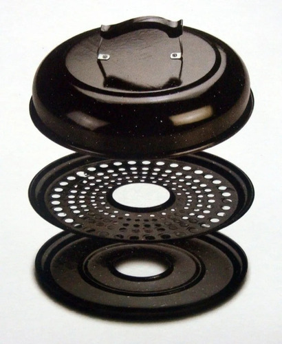 Parrilla Circular Jovifel Enlozada N 2 37,5 Cm Para Hornalla Color Negro