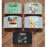 Lote De 5  Juegos Para Nintendo 64 Turok - Tarzon - Cruzin..