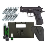 Pistola Pressão Airgun Co2 P226 X5 Blowback 4.5mm + Munição