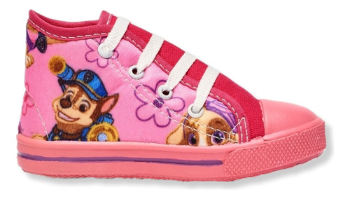 Tenis Botita Niña Rosa 12-16 Primeros Pasos Paw Patrol Lona 