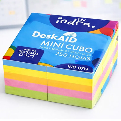 Notas Adhesivas Colores Indra 250 Hojas 5x5cm Tipo Post It | MercadoLibre