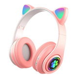 Audifonos Inalámbrico Bluetooth Rgb Orejas De Gato