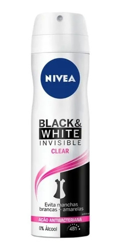 Kit 6 Desorante Nivea Invisible Black & White Feminino 150g