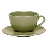 Set X6 Taza 220cc C/plato Oliva Linea Unni Cerámica Oxford