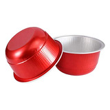 Cápsulas Aluminio Desechables 150ml 6oz 100/pk (rojas)