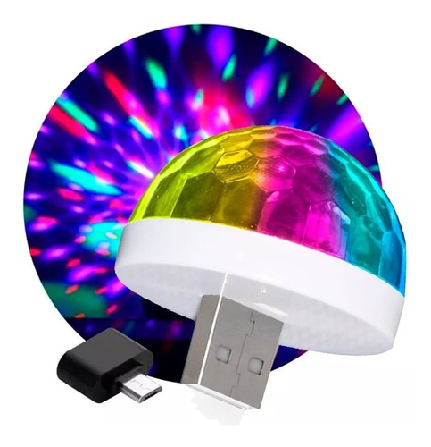 Luces Bolicheras Led Para Celular Usb + Adaptador V8