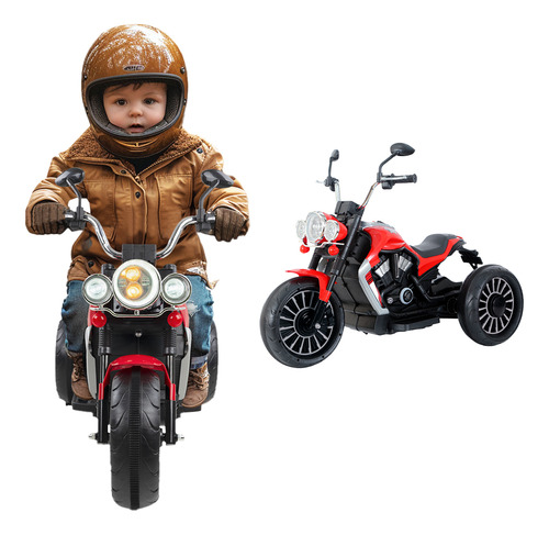 Moto Eléctrica Para Niño Montable Color Rojo Mobilibaby Mb-cb01