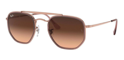 Óculos De Sol Ray Ban Hexogonal 0rb3648m 9069 A552 Rose