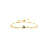 Pulsera Fina Ojo Turco Mujer En Plata Y Oro Circonia Nice