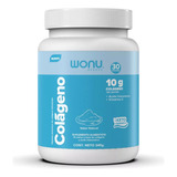 Wonu Colágeno Hidrolizado En Polvo De 345 Gr 30 Servicios Sabor Natural Con Ácido Hialurónico Y Vitamina C Sin Azúcar Añadida