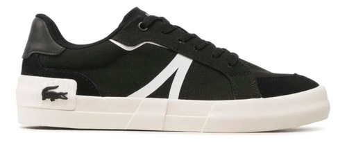 Tenis Lacoste L004 0922 1 Negro/blanco De Lona 