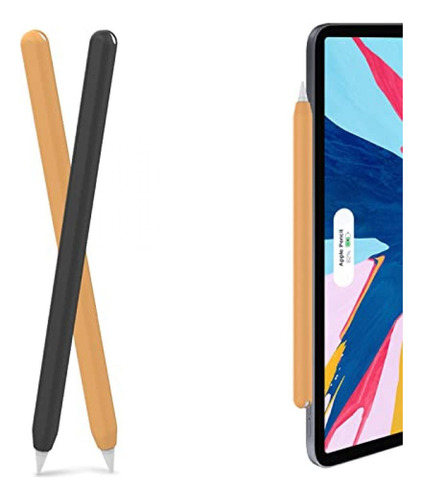 Funda Para Apple Pencil 2da Gen. Pack De 2 - Naranja Y Negro