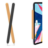 Funda Para Apple Pencil 2da Gen. Pack De 2 - Naranja Y Negro