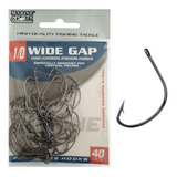 Anzol Marine Sports Wide Gap Cp 1/0 Com 40 Unid. Preto